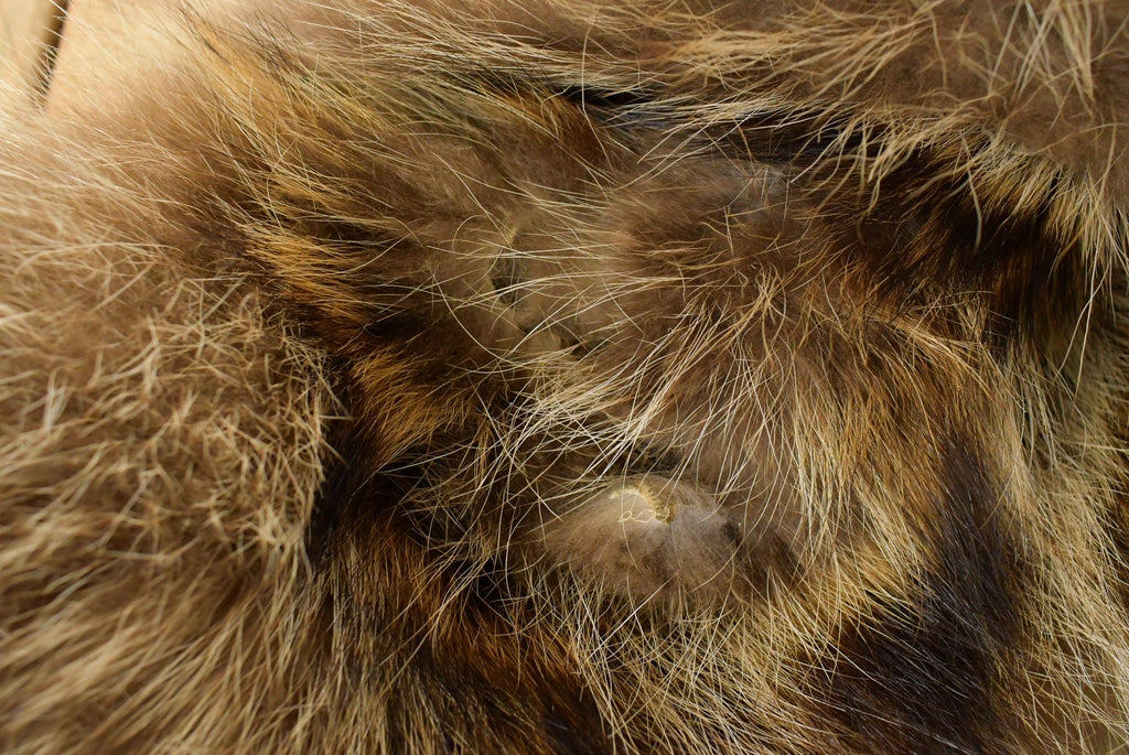 Vintage 1980s Ricky & Ingo Full Length Brown Raccoon Fur Coat Adult M