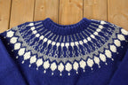 Vintage 1990s Pat Handmade Heavy Wool Knit Crewneck Sweater