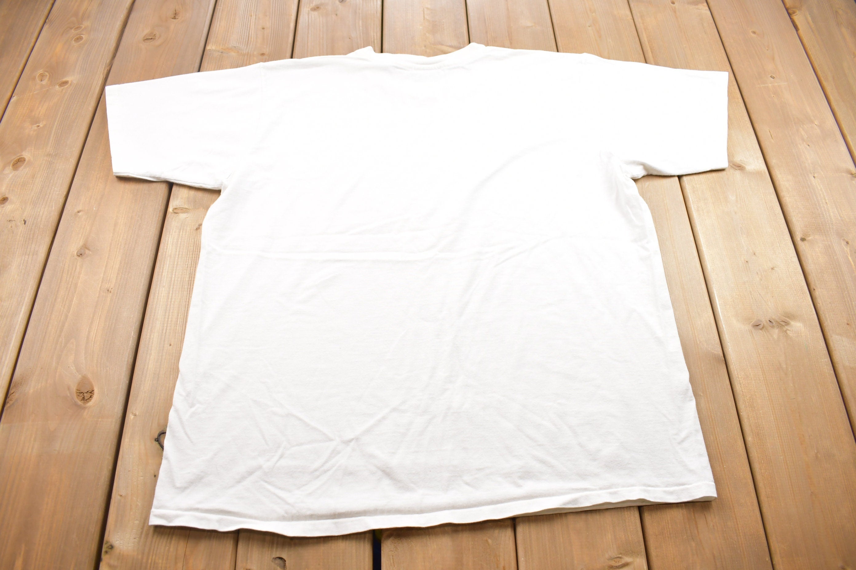 Vintage 1990s Fibres Blank Whiter T Shirt