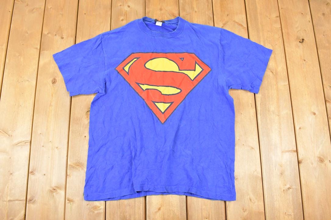 Vintage Y2K Warner Bros Superman Souvenir Superhero T-Shirt Men's L