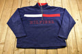 Vintage 1990s Tommy Hilfiger Flag Graphic Quarter Zip Fleece Sweater