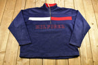 Vintage 1990s Tommy Hilfiger Flag Graphic Quarter Zip Fleece Sweater