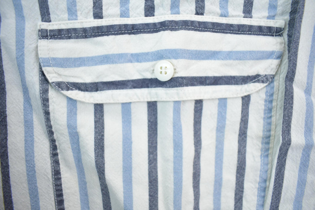 Vintage 1990s Blue Button Up Shirt /