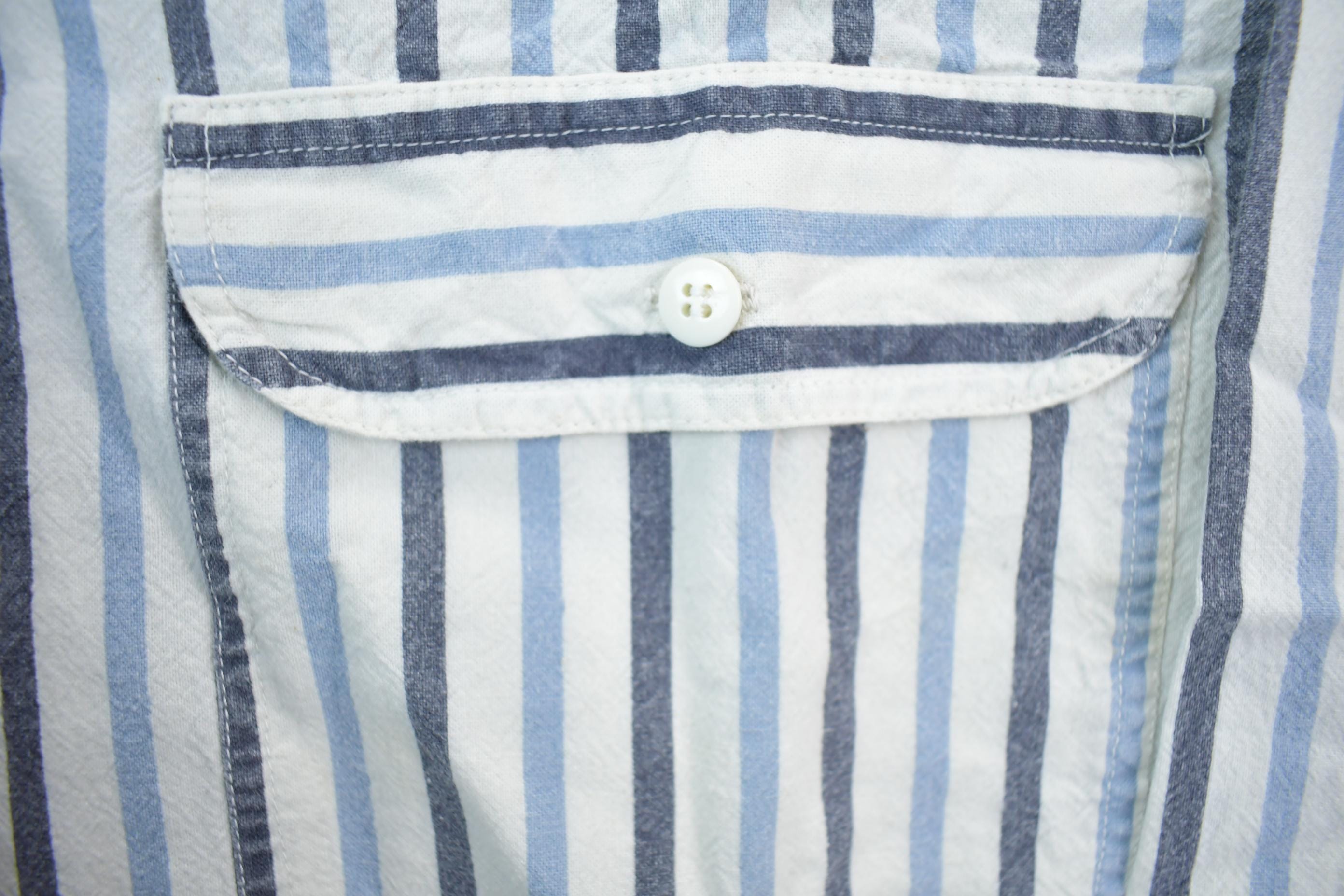 Vintage 1990s Blue Button Up Shirt /