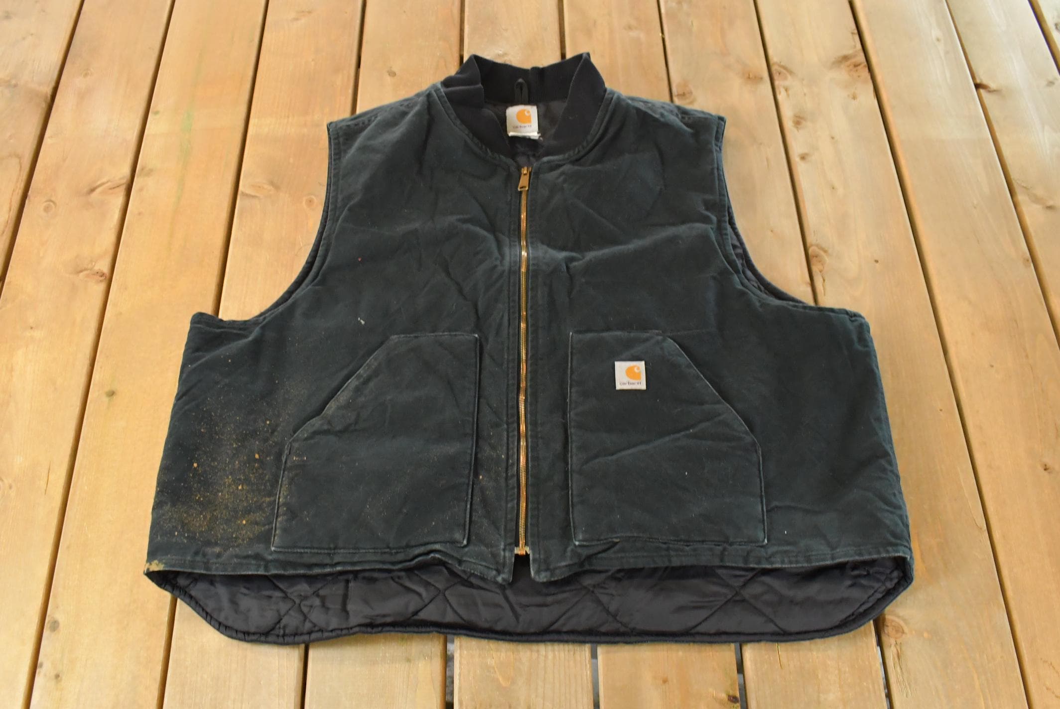 Vintage 1990s Carhartt Sherpa Lined Jacket Vest Mens 4XL