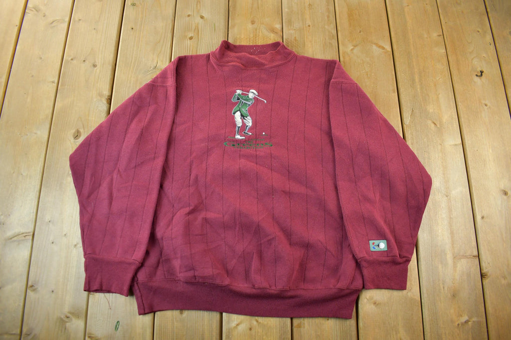 Vintage 1990s Players Van Heusen Golf Mockneck Sweatshirt Adult S-M