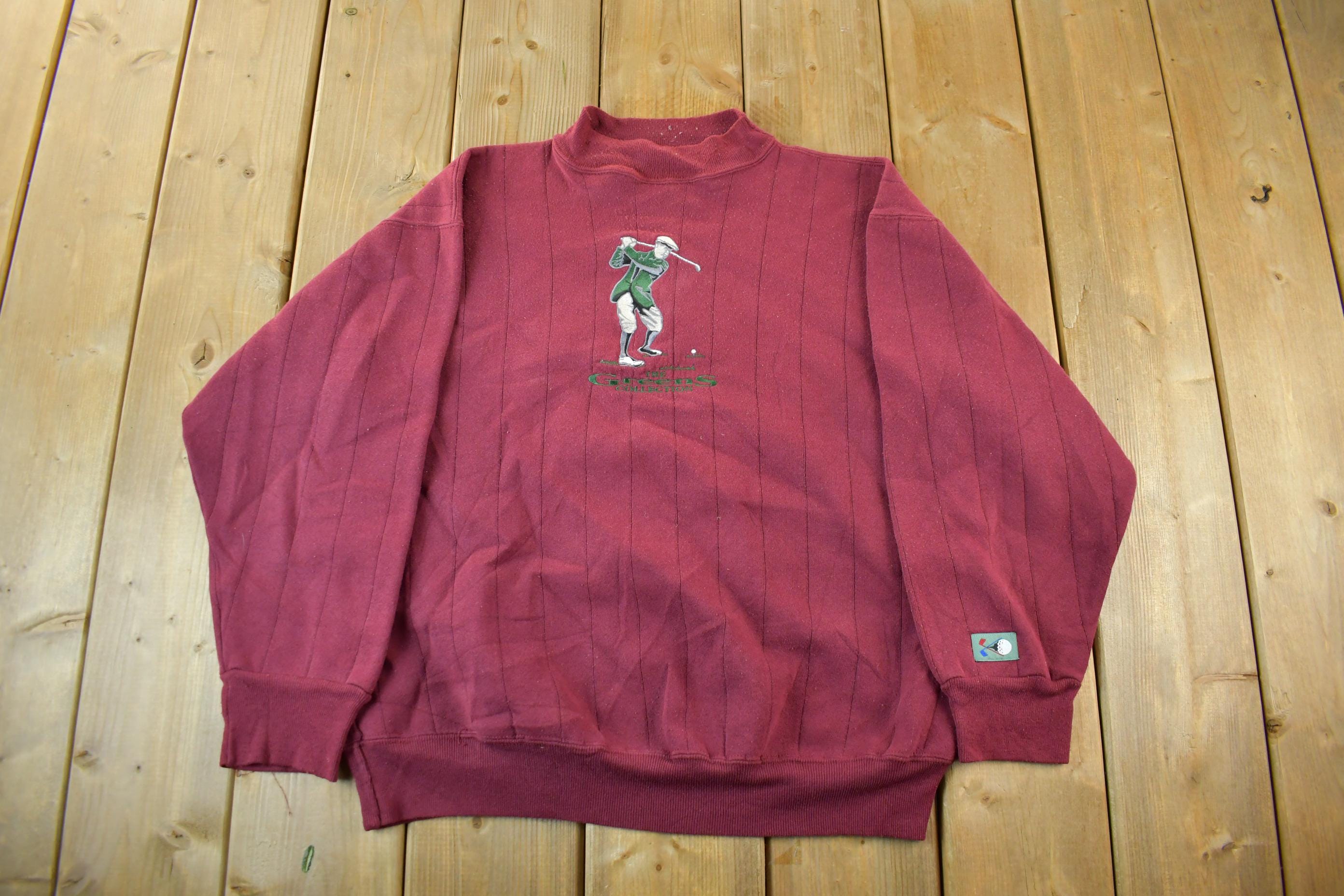 Vintage 1990s Players Van Heusen Golf Mockneck Sweatshirt Adult S-M