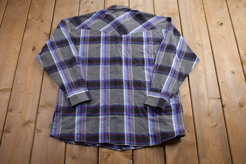 Vintage 1990s Plaid Flannel Button Up Shirt