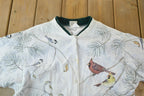 Vintage 1990s Crazy Bird Button Up Double Collar Crewneck