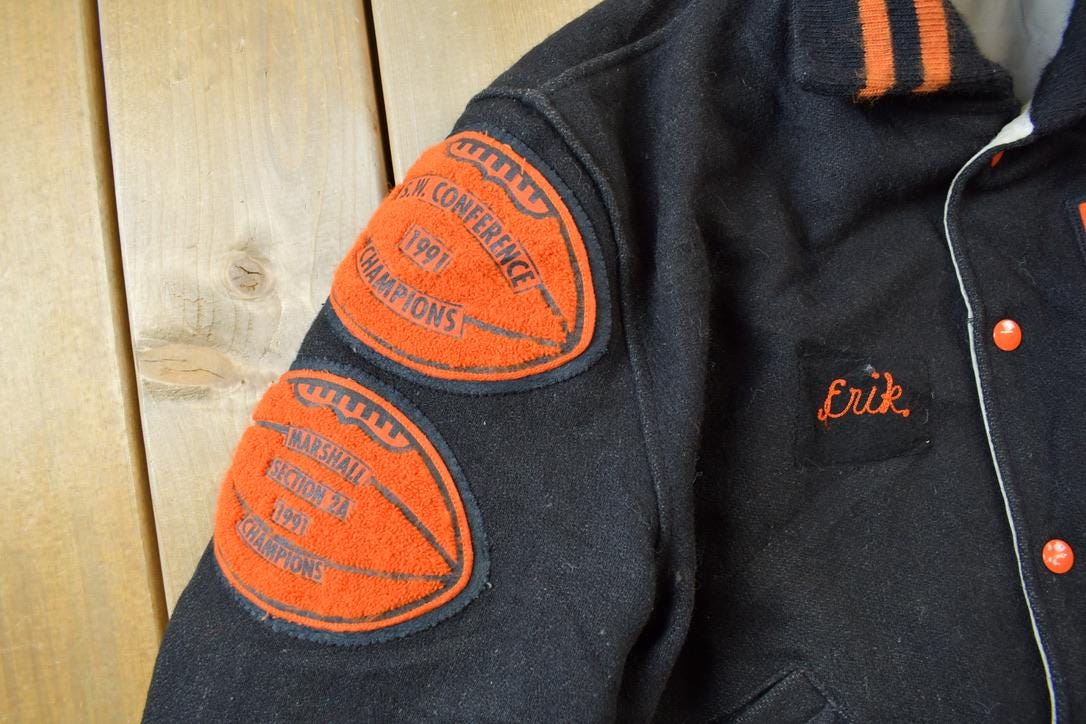 Vintage 1993 Marshall Tiger Marching Band Wool Varsity Jacket