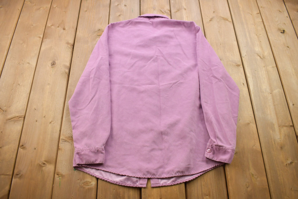 Vintage 1990s Pink Suede Button Up Shirt