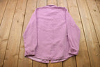 Vintage 1990s Pink Suede Button Up Shirt