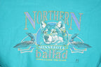 Vintage 1990s Northern Minnesota Big Wolf Ballad Crewneck Sweatshirt Men's M