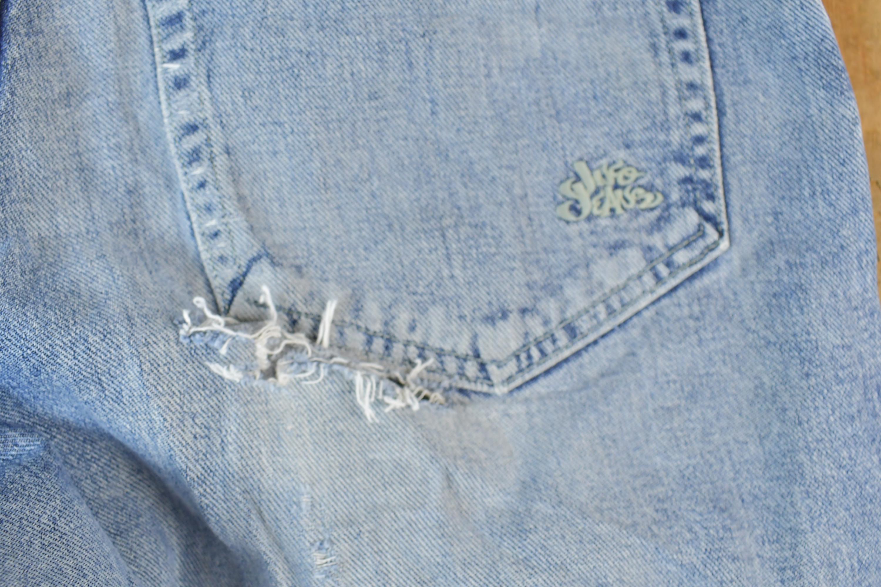 Vintage 1990s JNCO Funky Denim Wide Leg Jeans Size 36x32
