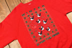 Vintage 1990 Winter is for the Birds Christmas Crewneck Sweater , 90s Holiday Crewneck , Winter Wear , Festive Graphic Print