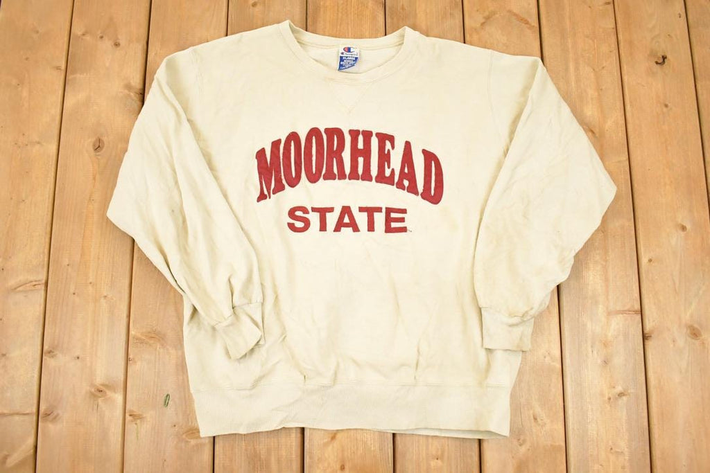 Vintage 1990s Champion Morehead State Embroidered Crewneck Sweatshirt Mens L
