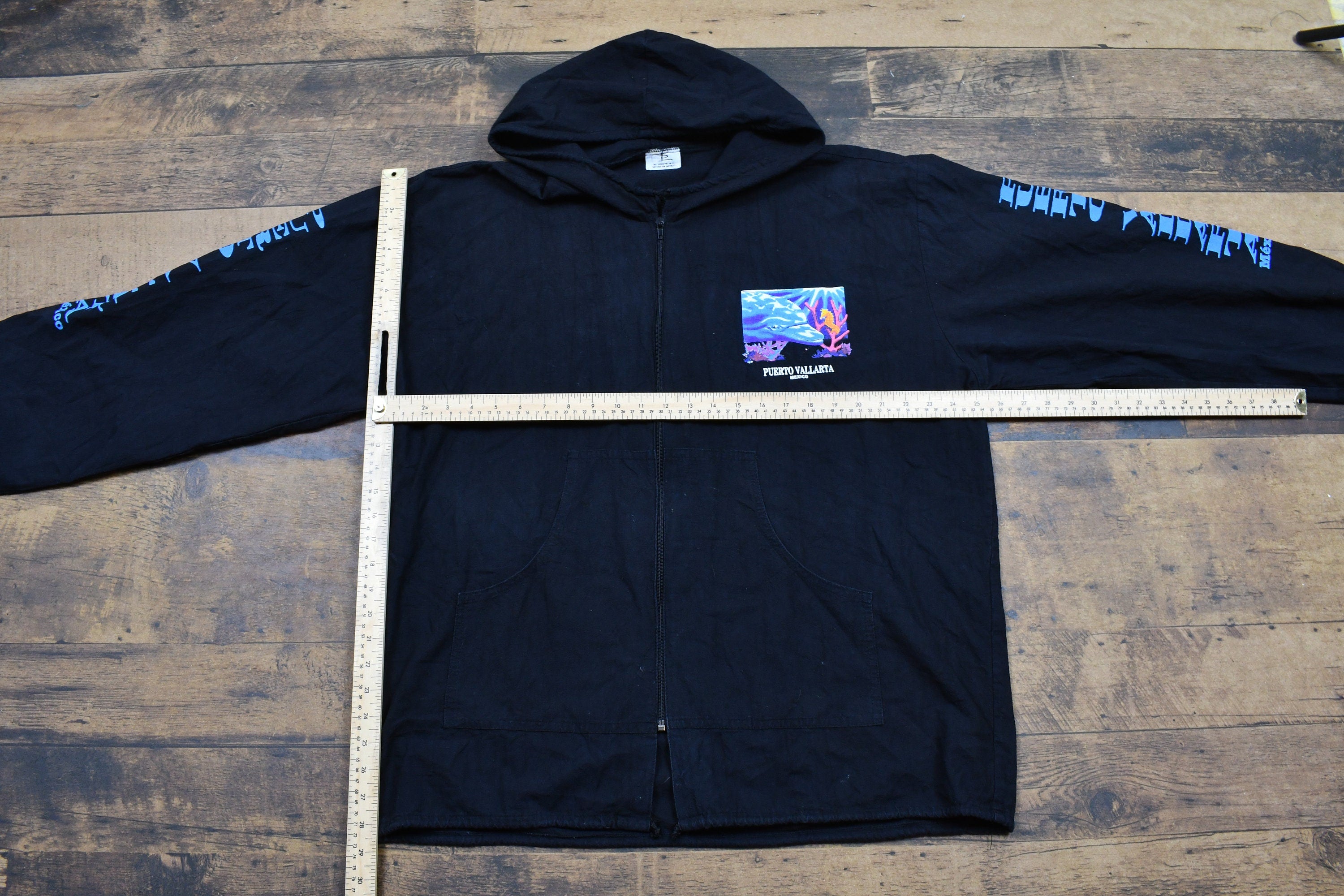 Vintage Puerto Vallarta Mexico 90s Full Zip Hoodie