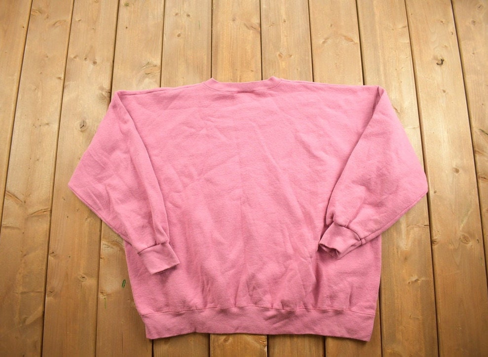 Vintage 1990s Pro Spirit Blank Pink Crewneck Sweatshirt
