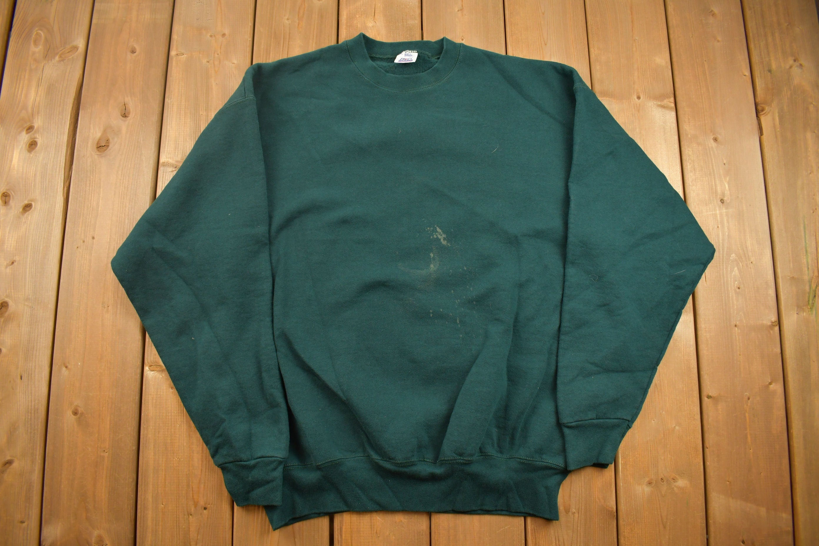 Vintage 1990s BVD Green Blank Crewneck Sweatshirt