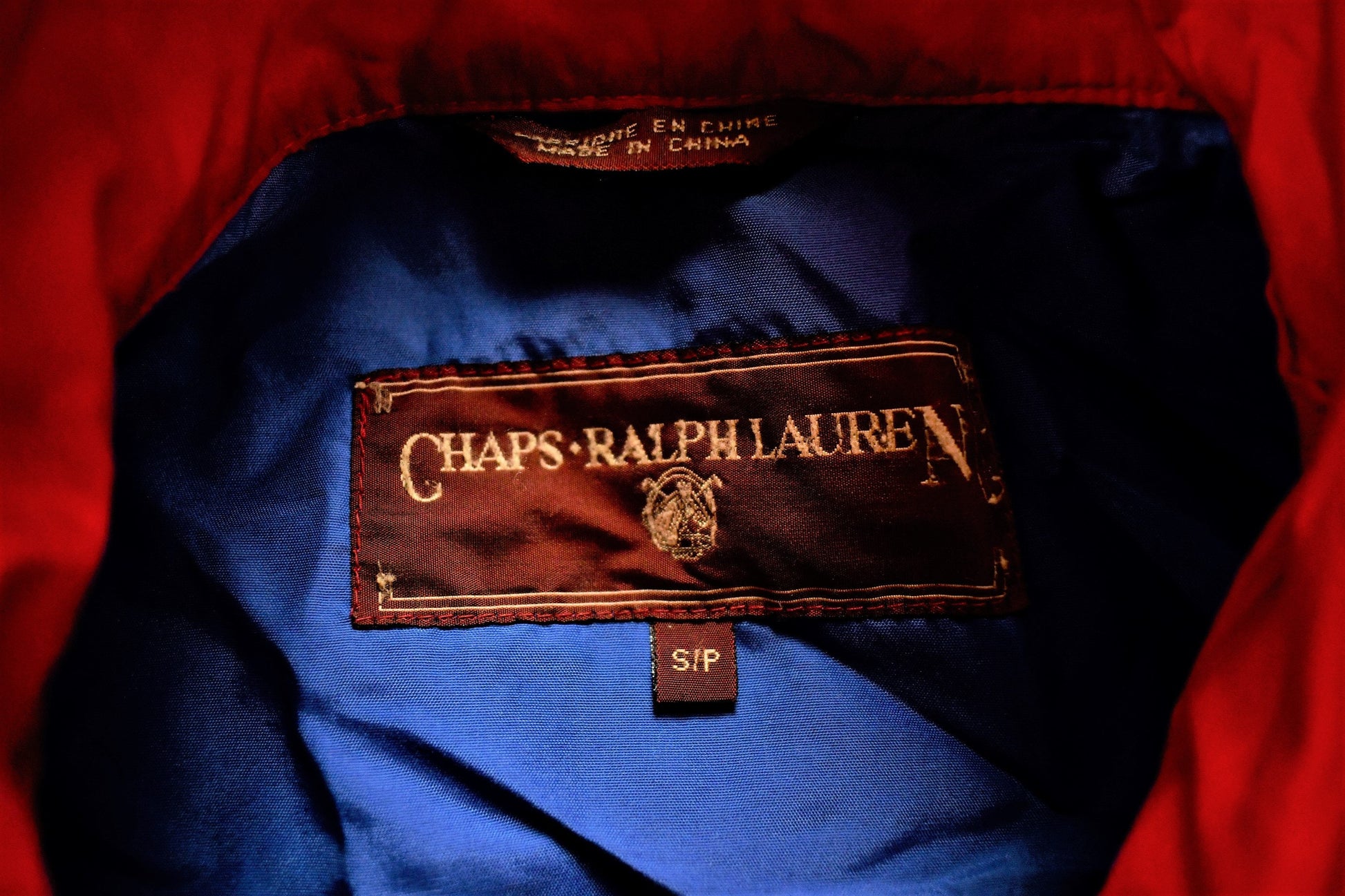 Vintage 1990s Chaps Ralph Lauren Red Windbreaker Jacket / Vintage Polo / Vintage Anorak / Streetwear / Ralph Lauren Jacket