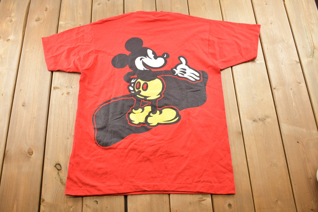 Vintage 1990s Mickey & Co Mickey Mouse Graphic Cartoon T-Shirt / 90s Graphic Tee / Vintage Disney / Single Stitch / 90s Disney / 90s Mickey