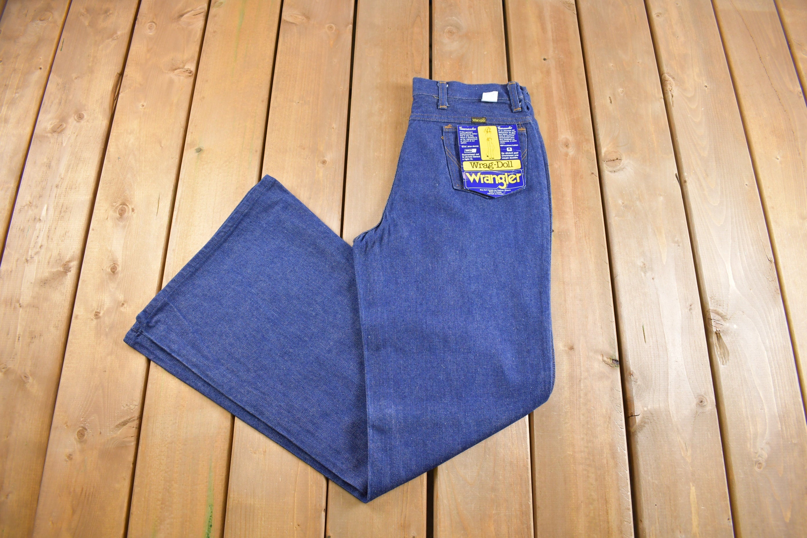 Vintage 1970s Deadstock Wrangler Wrag-Doll Bell Bottom Women's Jeans Size 31 x 32