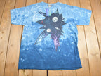 Vintage 1990s Deadstock Liquid Blue Space Theme All Over Print Tie Dye T-Shirt