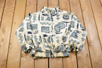 Vintage 1990s Bold Spirit All Over Print Full Zip Windbreaker Jacket