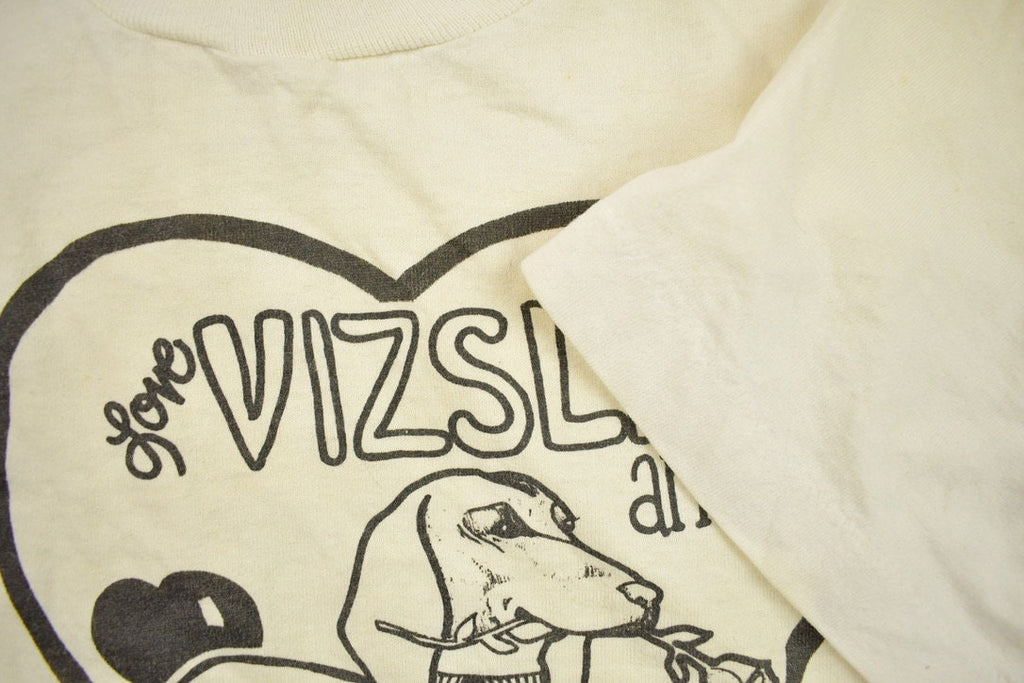 Vintage 1990's Cute Love Is The Answer Dog T-Shirt / Nature / Cute Animals / Made In USA / Single Stitch / Streetwear / Visla / Romance