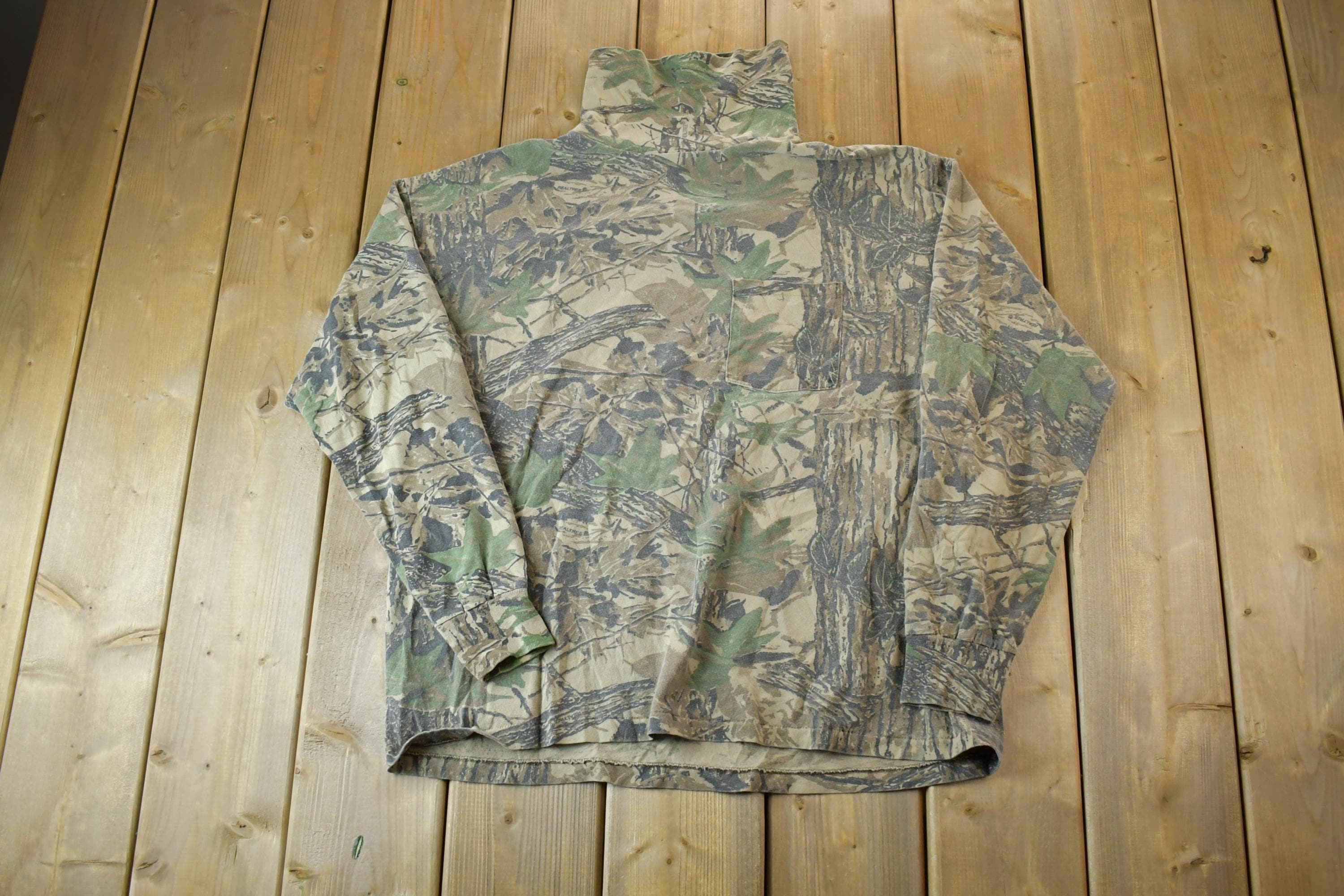 Vintage 1990s Sasquatch Turtleneck Pocket Sweater