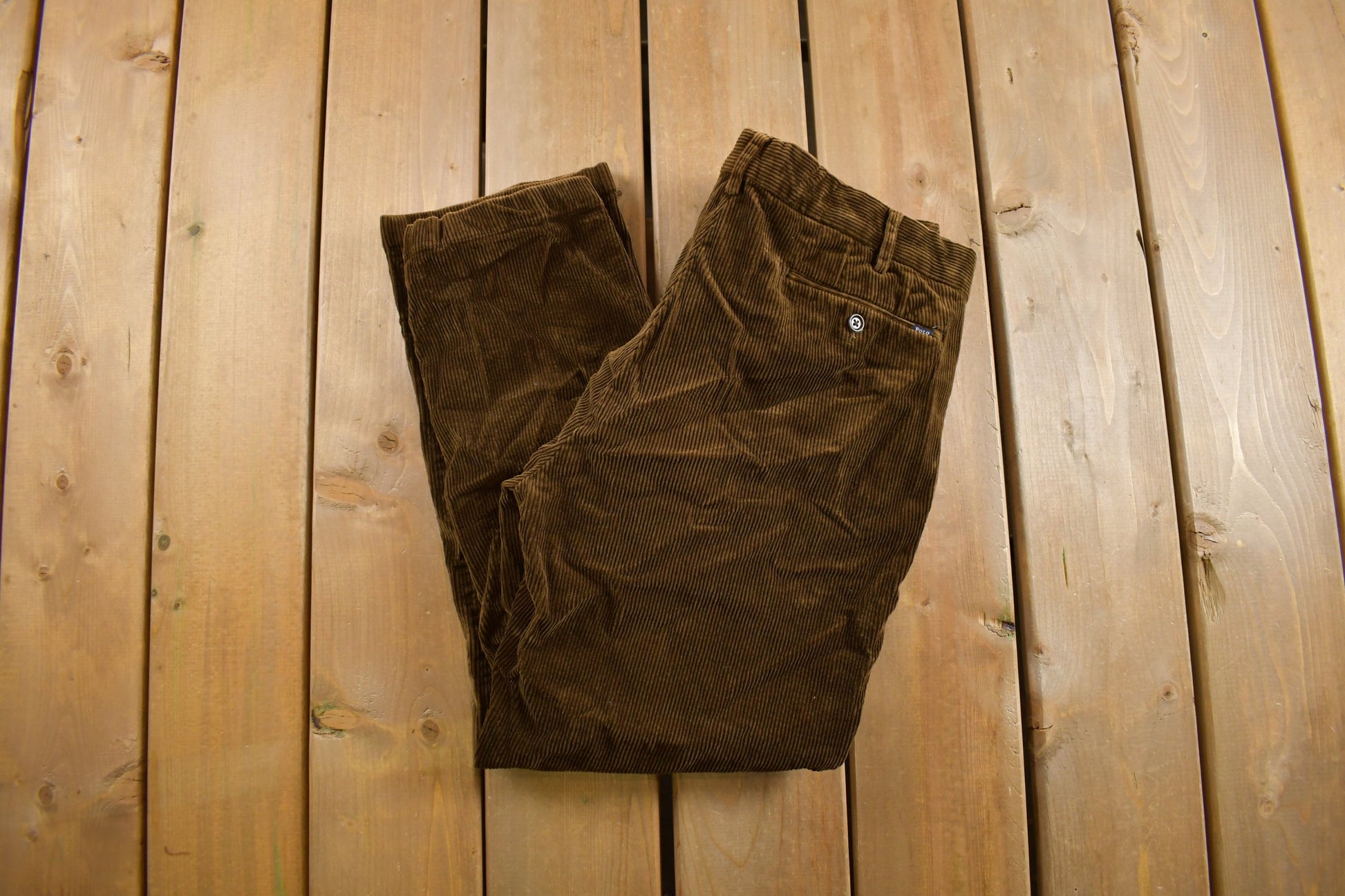 Vintage 1990's Polo Ralph Lauren Corduroy Trousers 35 x 27