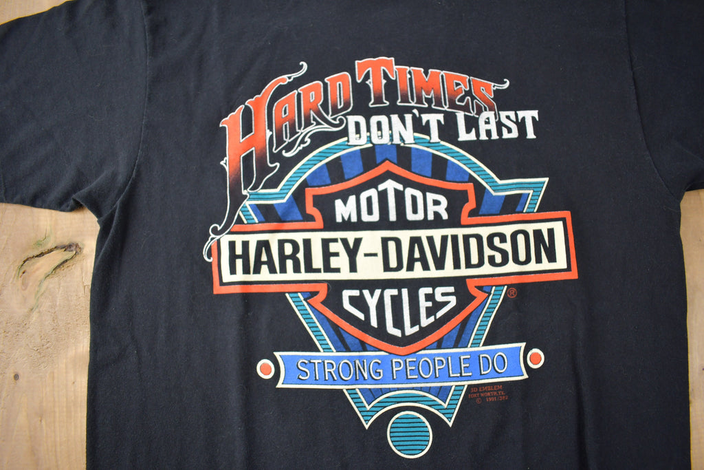 Vintage 1991 Harley Davidson Maui Cycle Company Kaanapali Single Stitch 3D Emblem T-Shirt Made In USA