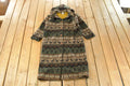 Vintage 1990s Woolrich Nature Pattern Wool Trench Duster Jacket Women's Large