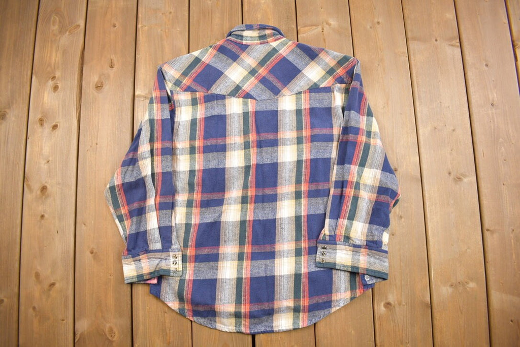 Vintage 1990s Sandy River Plaid Flannel Button Up Shirt