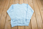 Vintage 1980s Light Blue Blank Raglan Crewneck Sweatshirt