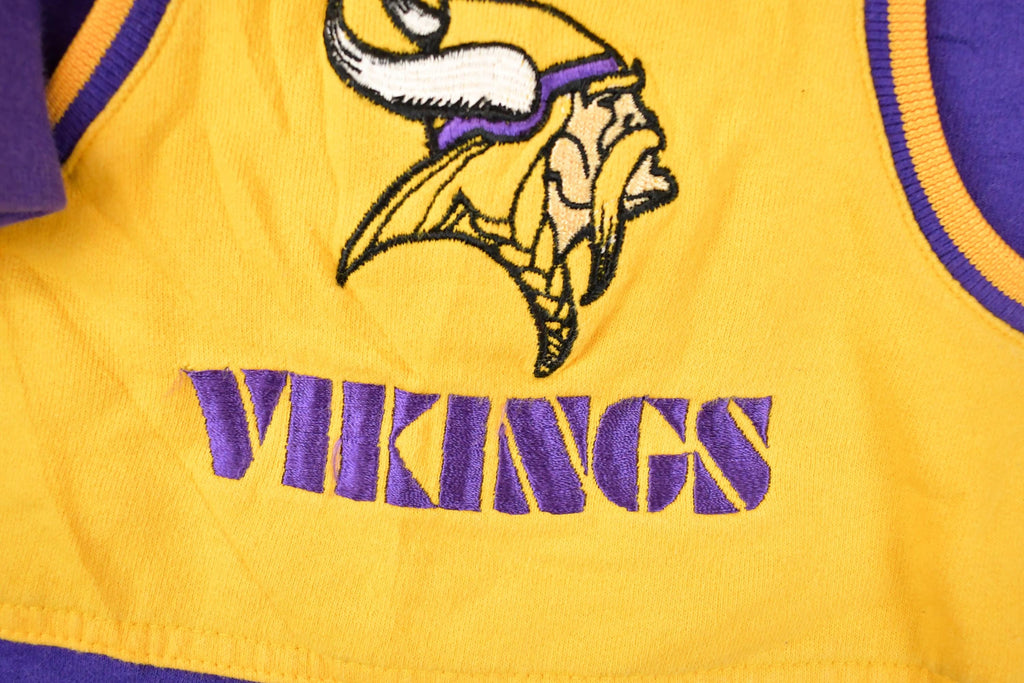 Vintage 1990s Minnesota Vikings NFL Kids Touchdown Club Hoodie Sweatshirt Youth L