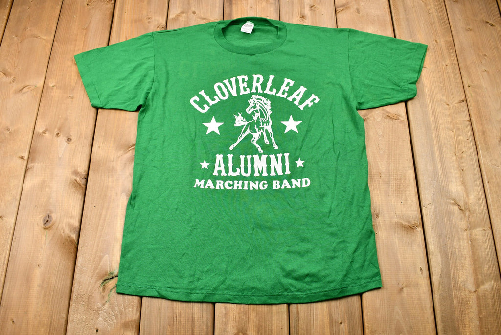 Vintage 1980s Cloverleaf High School Alumni Marching Band T-Shirt