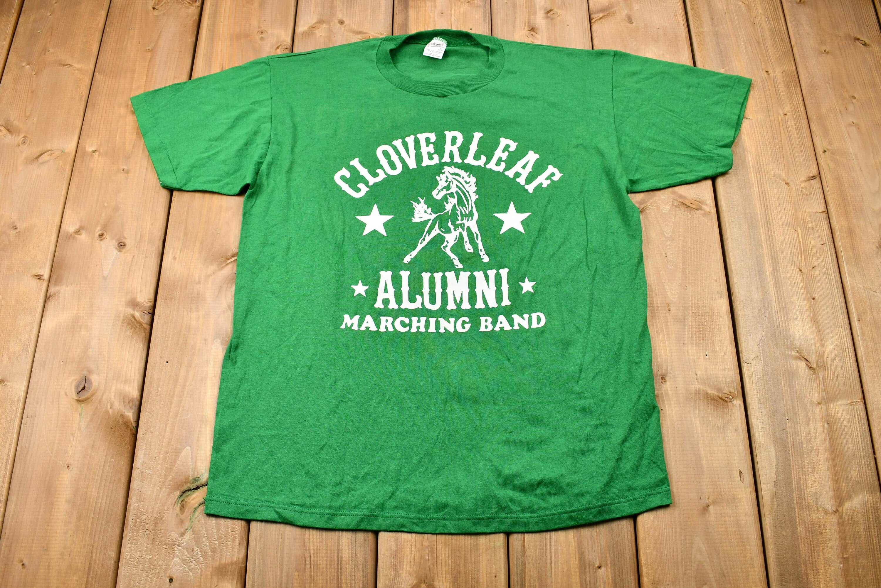 Vintage 1980s Cloverleaf High School Alumni Marching Band T-Shirt