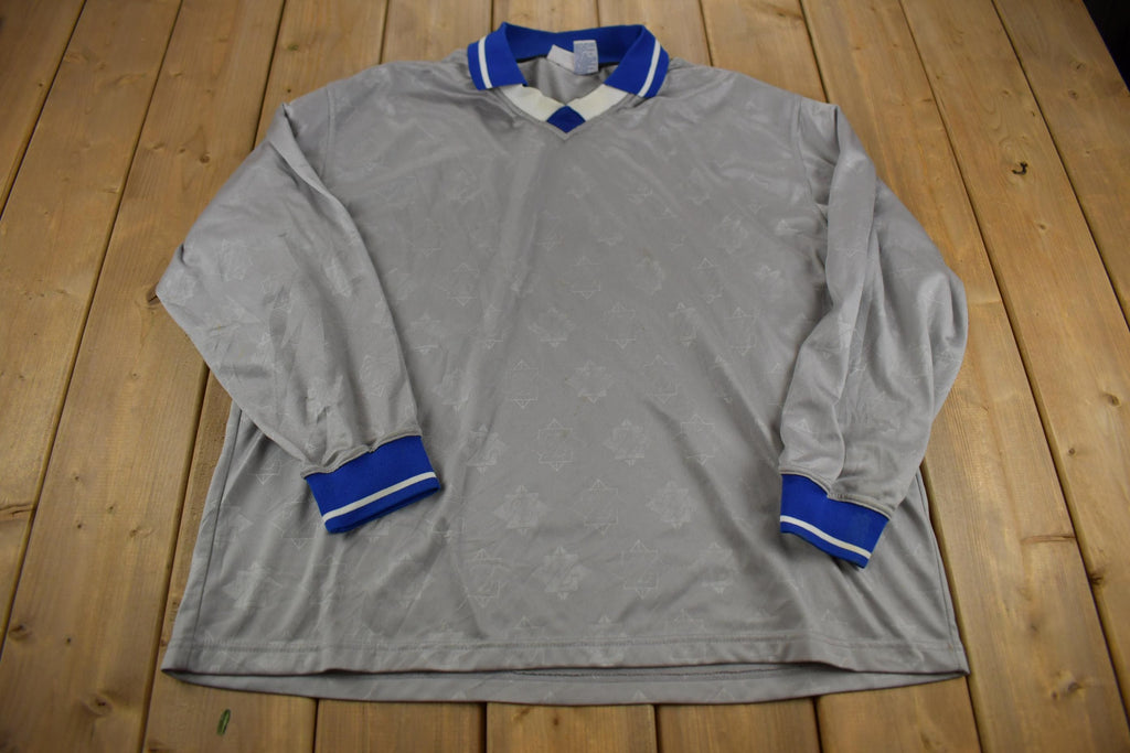 Vintage 1990s Jerzees Long Sleeve Collar Jersey