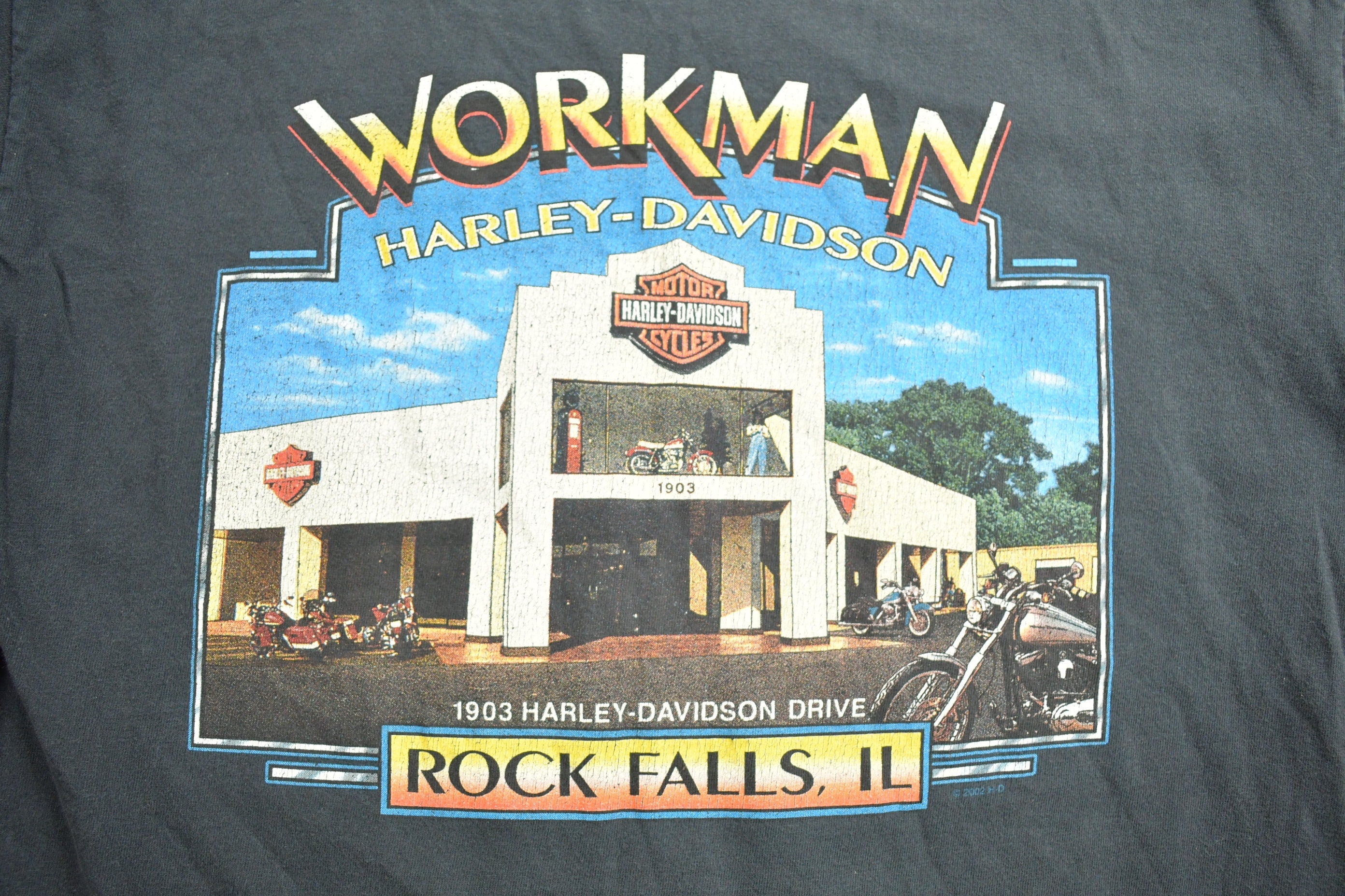 Vintage 2002 Workman Harley Davidson T-Shirt