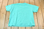 Vintage 1990s Tangerine Single Stitch Blank Teal Pocket T-Shirt