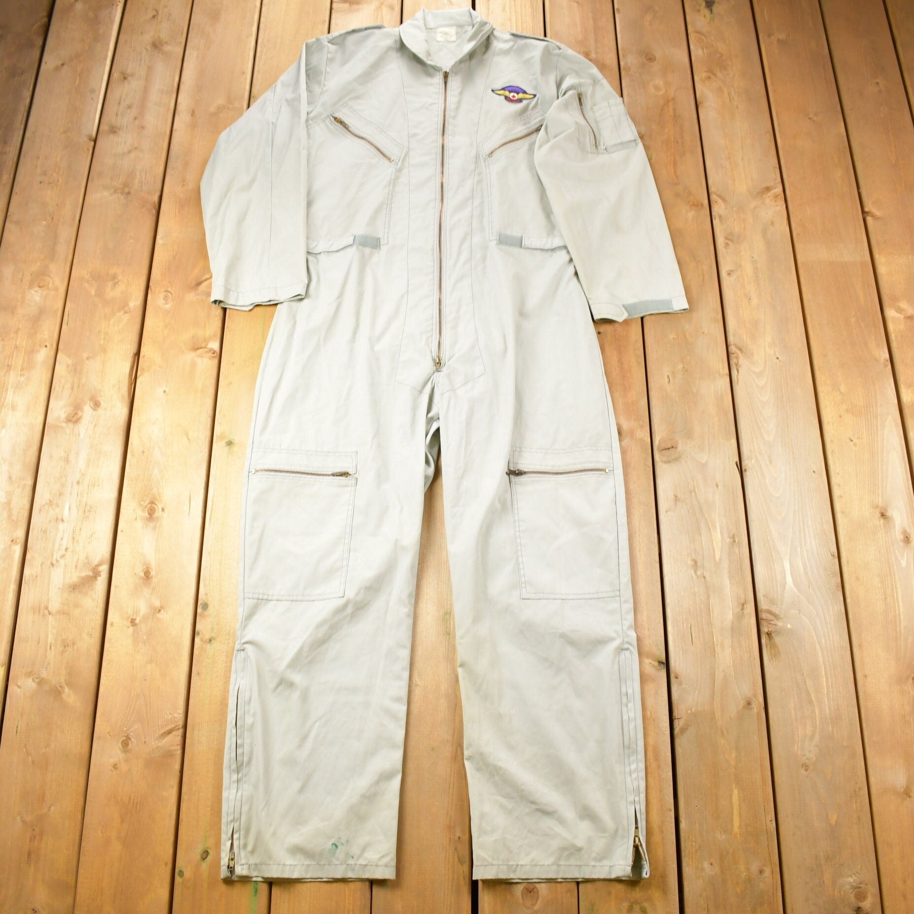 Vintage 1990s St Hubert's Canada Patch Jumpsuit Size Large