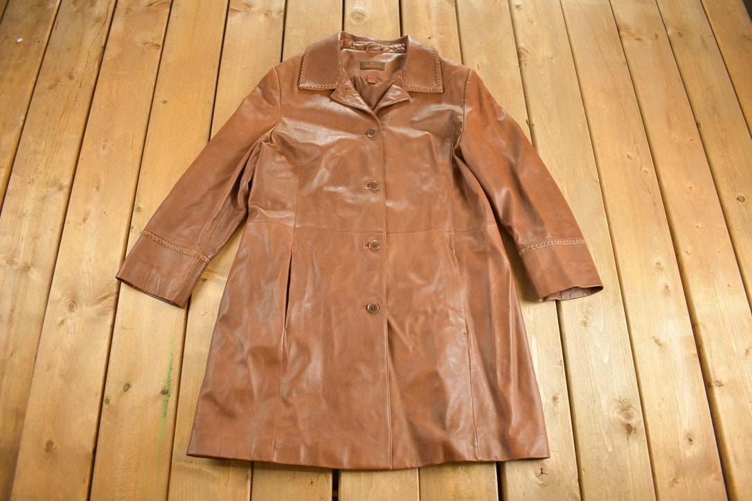 Vintage 1990s Danier Brown Leather Jacket