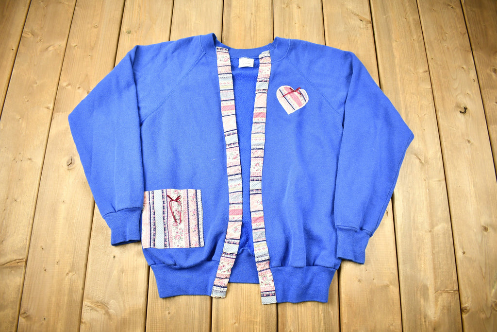 Vintage 1990s Panill Heart Theme Shall Cardigan Sweater