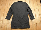 Vintage 1990s Black Lined Trench Coat /