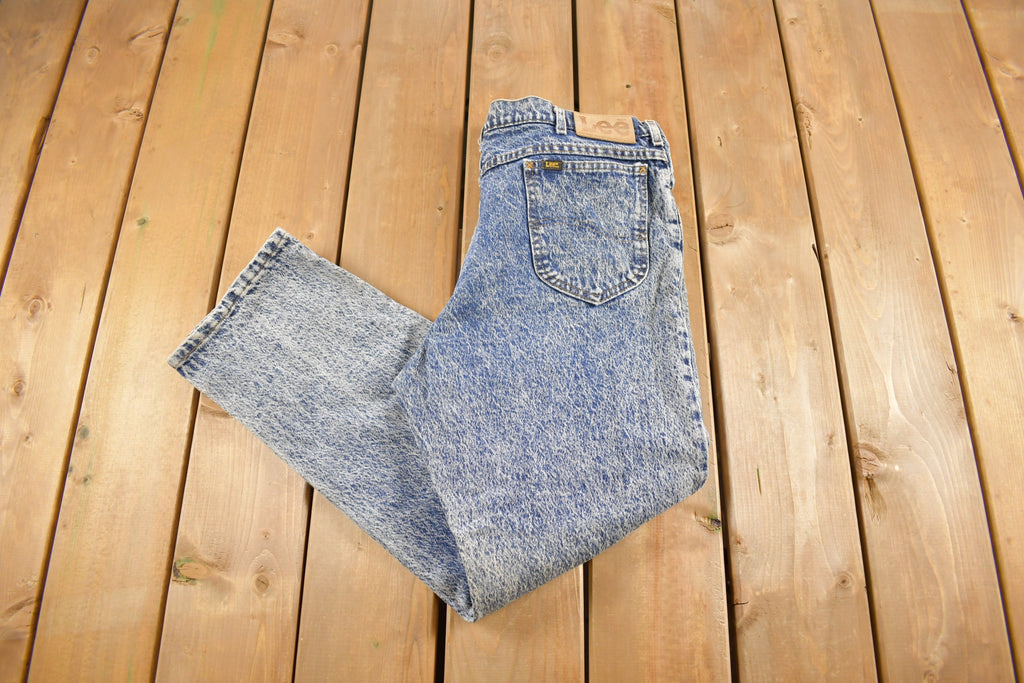 Vintage 1990s Lee Acid Wash Denim Jeans Size 36 x 27