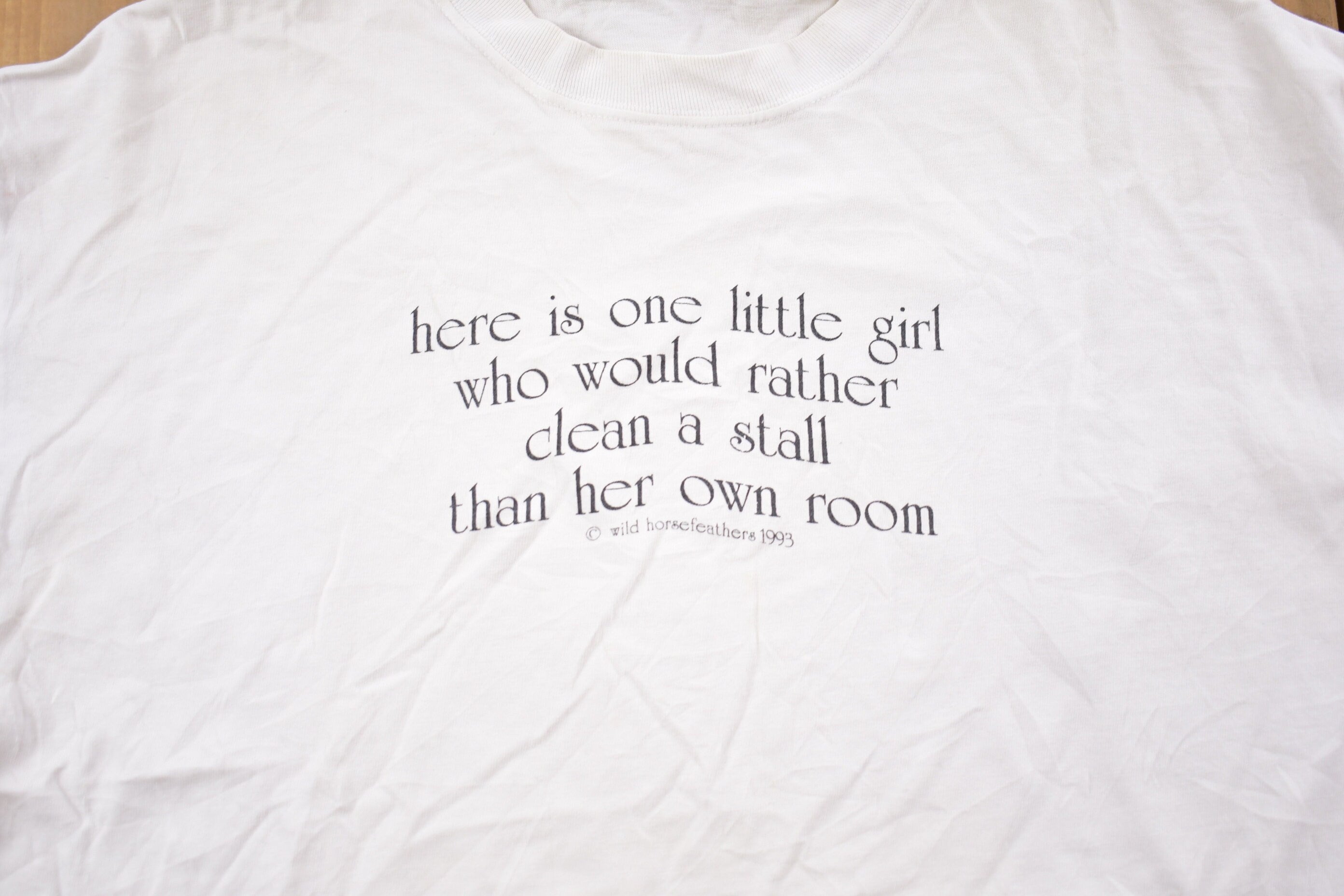 Vintage 1993 Horse Girl Graphic Slogan T-Shirt