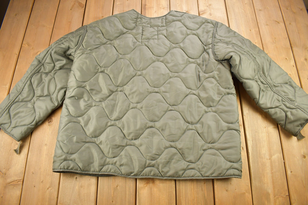 Vintage Y2K OG 110 Military Field Jacket Liner / Button Up Jacket Liner / Army Green / Vintage Utility Jacket / Army Jacket