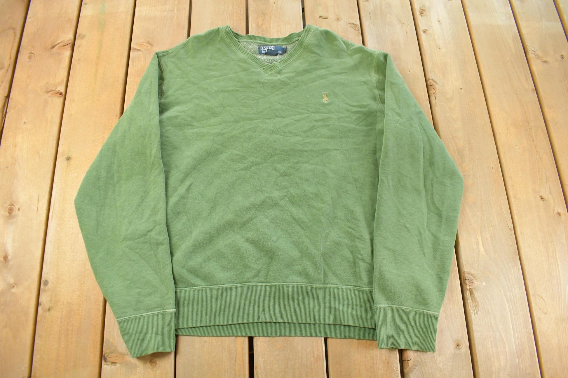 Vintage 1990s Polo Ralph Lauren V Neck Sweater Men's XL