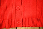 Vintage 1980s Red Knitted Cardigan Sweater